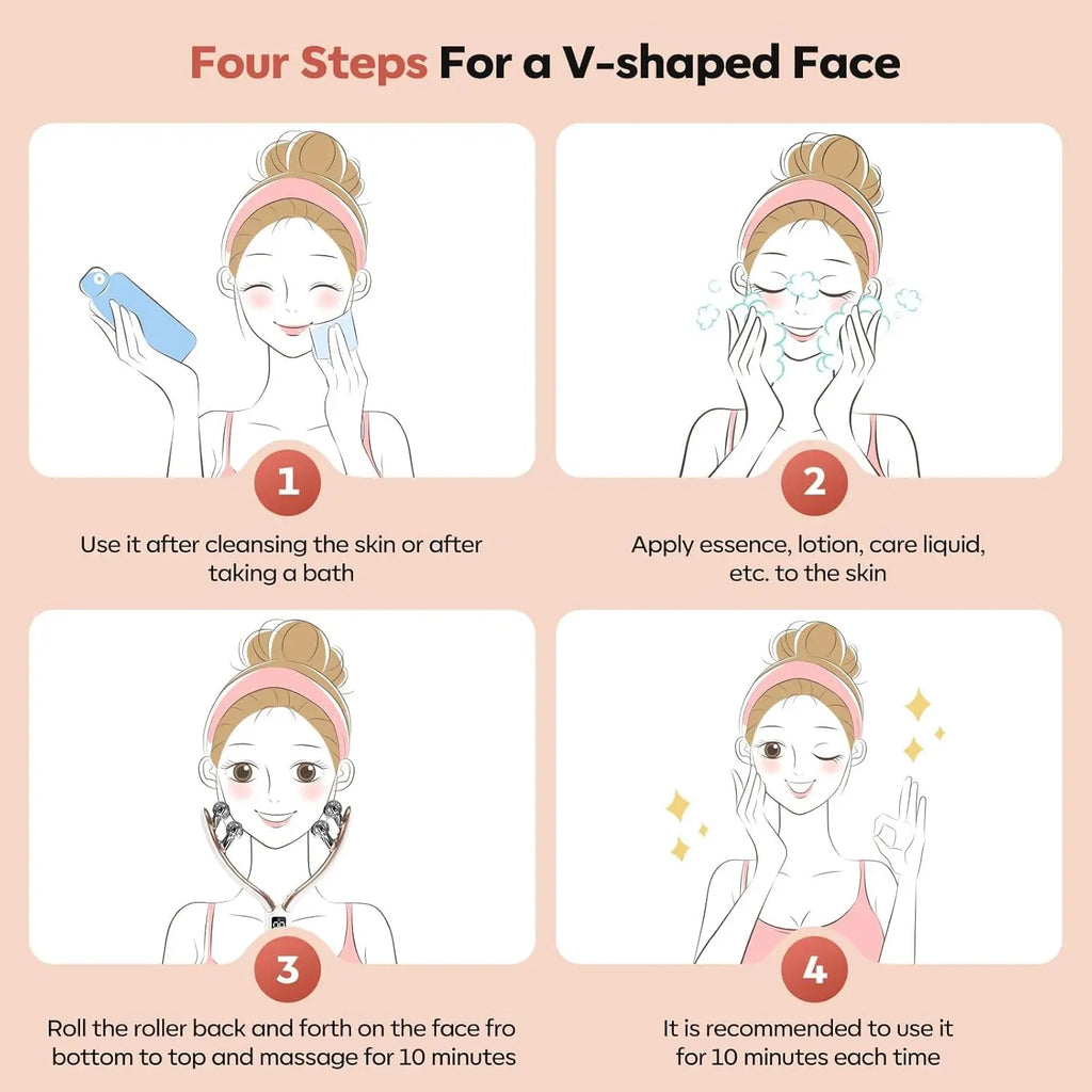 FaceSculpt™ EMS Beauty Roller 💖⚡ Lift Your V-Line